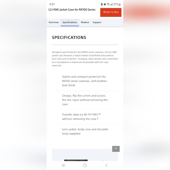 NWOT LCJ-RXK SONY Jacket Case for RX100 Series - Picture 7 of 11